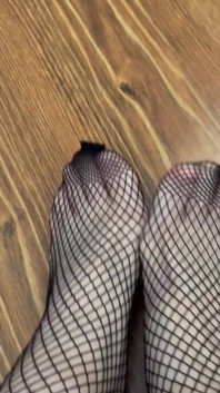 Fishnet Stockings on Feet