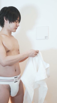 Handsome Straight Guy Hayashi White Jock Strap