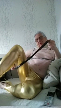 Whore in Leggings with a Whip