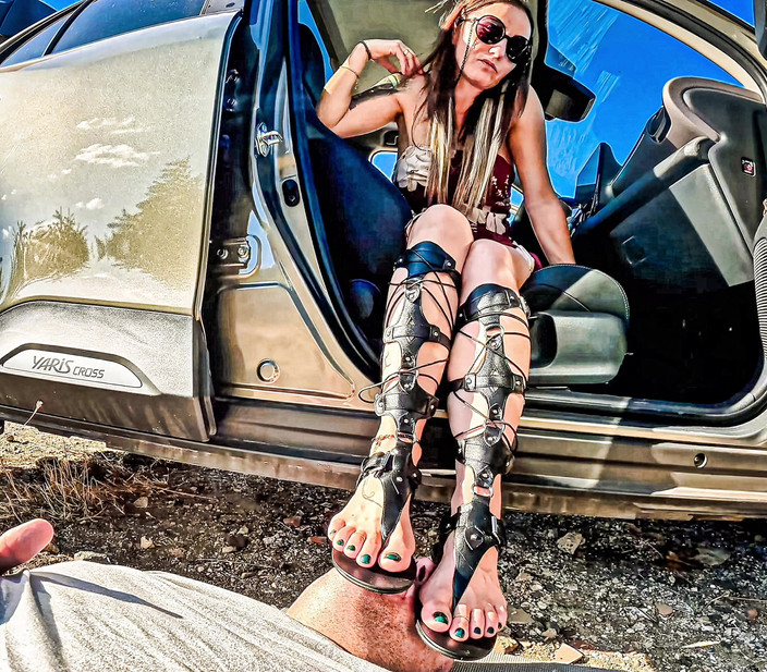 Mistressyammyboots: Worship at My Gladiator Sandals