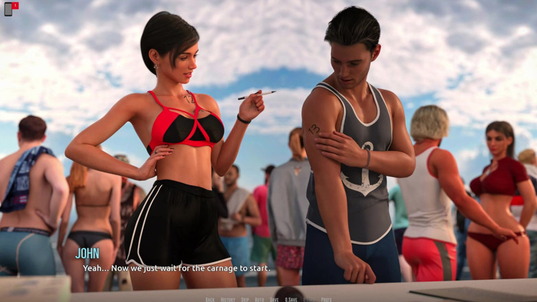 3D Cartoon Porn: Dominos Beach 18: Rondas de pruebas 1-2 (sfw)