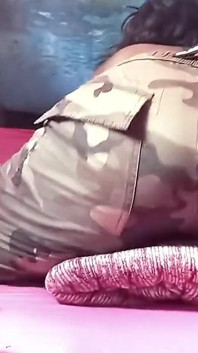 Riding Humping My Pillow in Combats Finger Fuckinb My Self