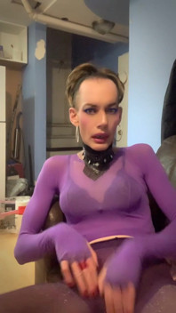 In My Purple See Thru Top