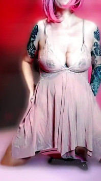 Lady Angela Big Natural Boobs Jerk off Encouragement Tattooed Goddess Nylon Feet