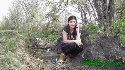 Wet Maya: Pissing in a ditch on the side of the road