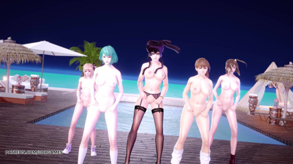 3D-Hentai Games: [MMD] 2 푸트 혼 섹시한 벌거벗은 댄스 마리 로즈 타마키 미사키 Kasumi Nyotengu Doa 무수정 헨타이