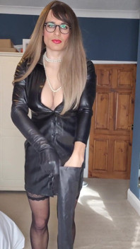 JessicaXD - Leather Shirt Dress