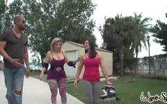Busty Cougars Sara Jay & Kendra Lust for Cock