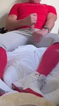 Alpha Baseball Playerjockdad87 Is at It Again Shooting His Jock Cum in Baseball Gear
