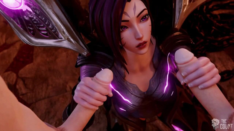 Smixix: Lol Kaisa Animation Sexo a três boquete e dupla gozada...