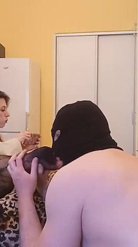 He Sniffs and Massages My Sweaty Legs in Pantyhose