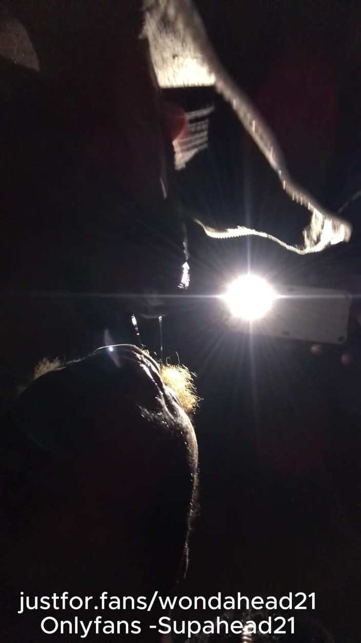 Wondahead21: BBC Worship at Night: Risky Public Blowjob &amp; Throat Fuck