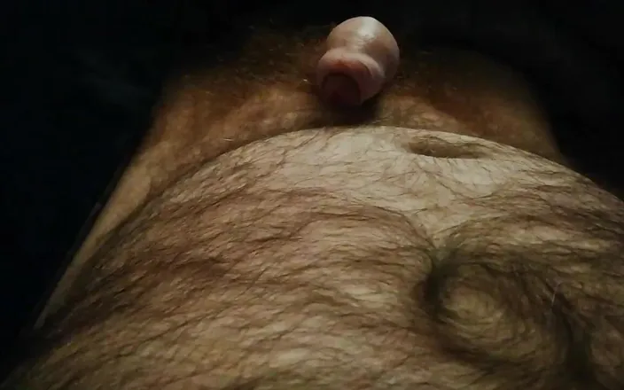 The UK Hairy Bear: Hairy British Bear Stroking His Furry Belly and Bushy Cock