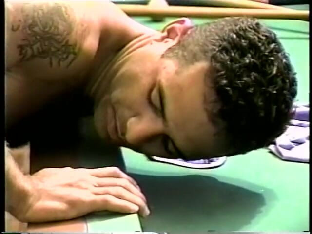 Gays Case: Naughty guy leans over pool table and takes long hard...