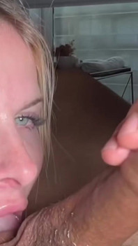 Blonde MILF Gags on My Bick Cock in a Great Fuck