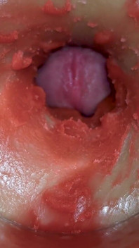 Kamera in Tiefe Muschi Fängt Riesige Ejakulation Von Sperma 4K Ein