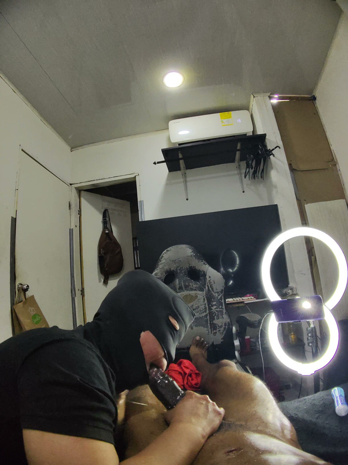 Cum-lobian dickdrainers: Throat Champ Black Mask 5