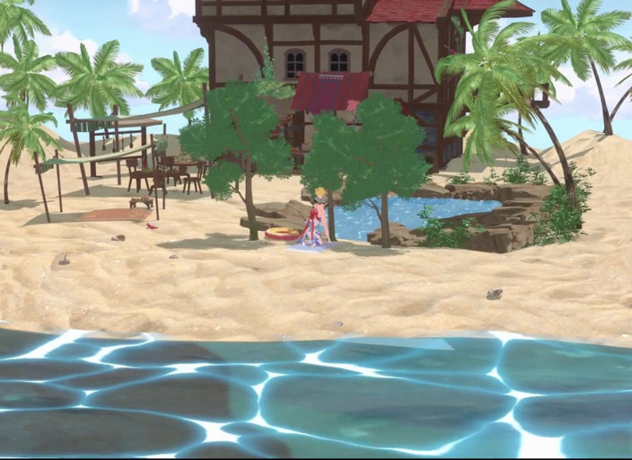 NSFWOtaku: Genshin Impact - Ayaka, Barbara și Nilou's Secret Beach Sex cu Aether -...