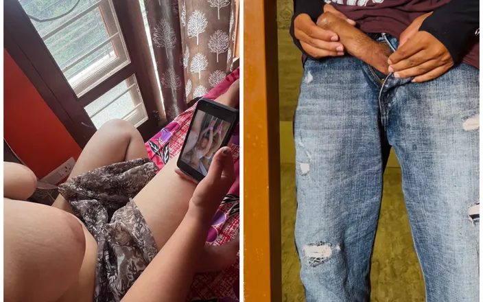 PJackson: Sexy Girl Watching Porn and Her Caught in Room