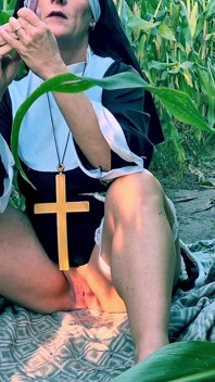 Nun Kylie's Fun in the Corn