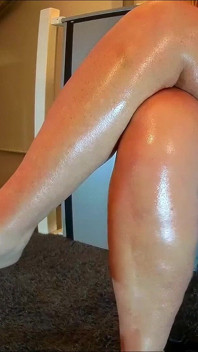 Leggy Mature in Sexy Green Heels and Super Short Skirt 2.