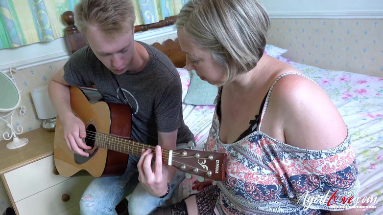 Old Nanny: AGEDLOVE - Mature woman fucking her guitar tutor