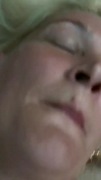 Accidentally known blonde cougar with perfect tits takes me to the woods to jump on my cock with her hairy pussy