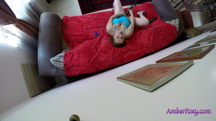 Amber Foxy: Sexy video of food masturbation and a rough threesome