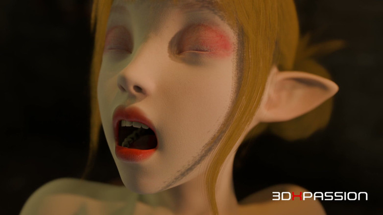 3dxpassion: Dungeon Domination: Orc Breaks Elven Girl with Rough Assfuck &amp; Cum