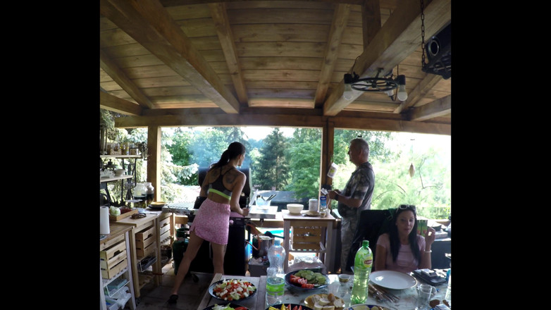 Leon Lambert Girls Twerk Parties CFNM: Hot neighbors do not like wearing panties show legs on...