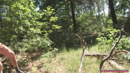 Czech Pornzone: Hot brunette fuck outdoor with hairy dude