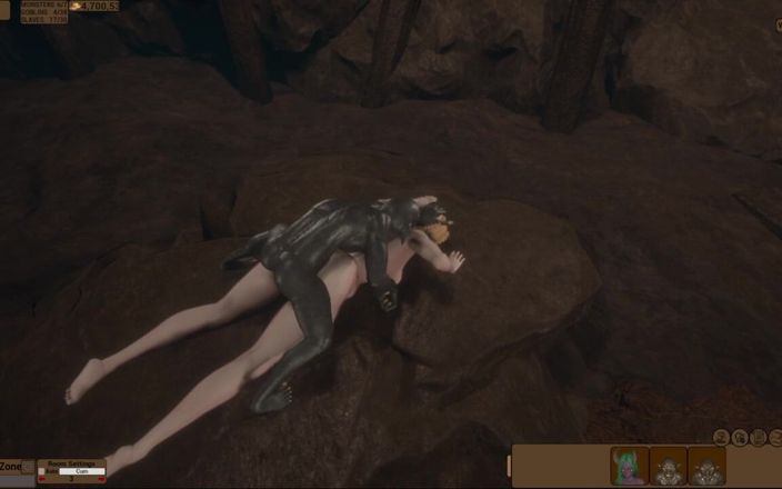 Sosan: Tante seksi dientot dan dicrot di dalam sama cave goblins