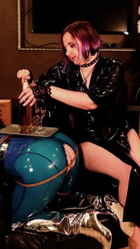 Backstage From BDSM Rope Bondage Process, Shibari Masturbation in Latex