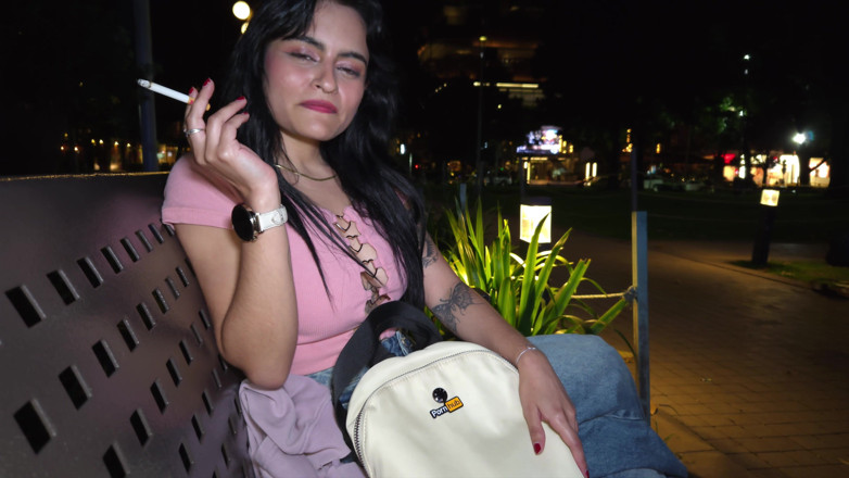 cxlila: Pikap Awam Amatur: Peminat Latina Dengan Pornhub Backpack Memberikan Blowjob...