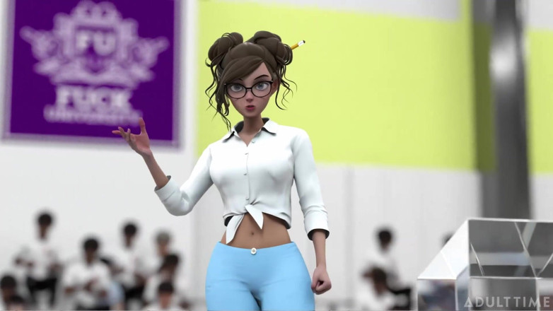 Hentai Sex School: Hentai Sex College 2. semestr, část 3 - Sexy hentai dívky tlačí své kundičky...