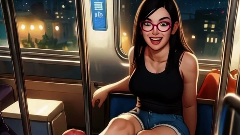 Spicy Toons: Hentai Girl Lin Gives You a Footjob on the Train
