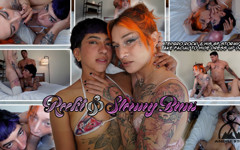 Rocki & Girlfriend Stormy Buns Take Stepbro's Cock & Facial to Keep Him Quiet