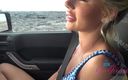 ATK Girlfriends: Malá prsa blonďatá teenagerka na pláži