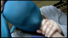 Nylon Xtreme: Blaue umhüllung, nylonmaske bläst 1