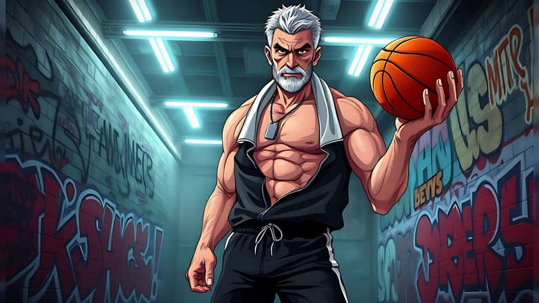 Erotic Man: Lelaki hunky yang kuat dibuat dengan Ai