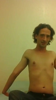 Topless Transgirl Trying to Rotate Arms 360