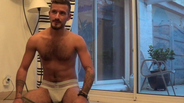 Hot bareback session studio: Slut Creampied by His Friend Big Dick