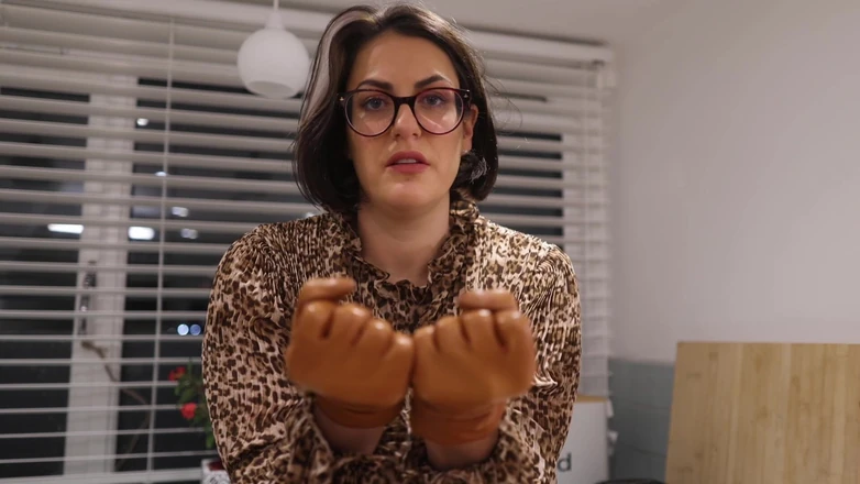 Countess diamond: Caught Again with Stepmummy's Leather Gloves