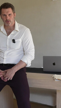 Office Boss Solo Jerking My Cock with Huge Cumshot