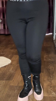 Beautiful Figure in Black Leggings XXX