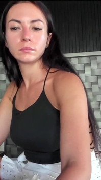 Stretching in Sexy Workout Outfit