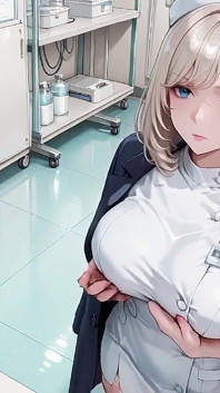 Enfermera rubia Momentos privados en el pasillo del hospital, ¡secretos debajo de ese abrigo blanco están demente!
