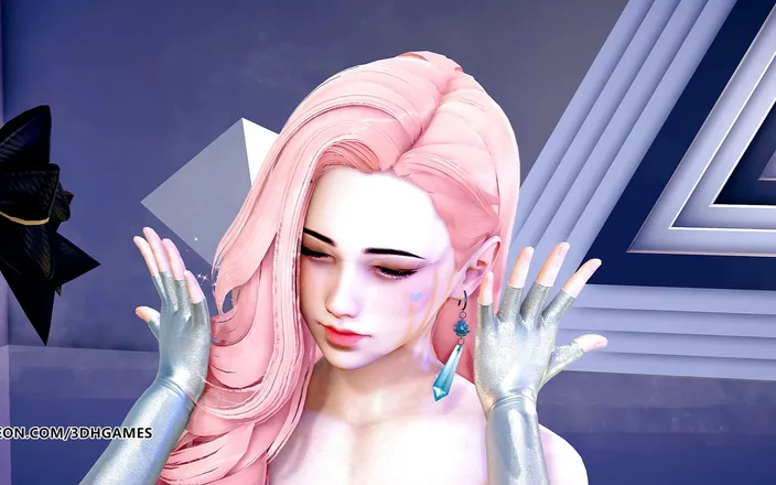 3D-Hentai Games: Rumor Seraphine Gwen Caitlyn sexy naked dance