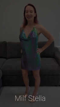 Iridescent Mini Dress Try on