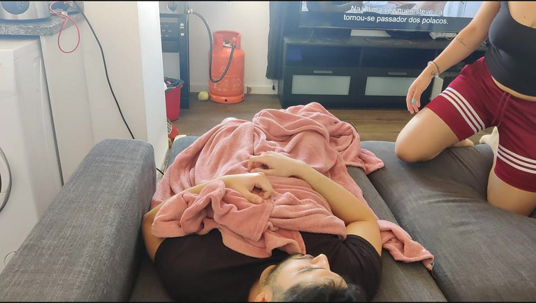 Miss Squirting: Stepson caught masturbating